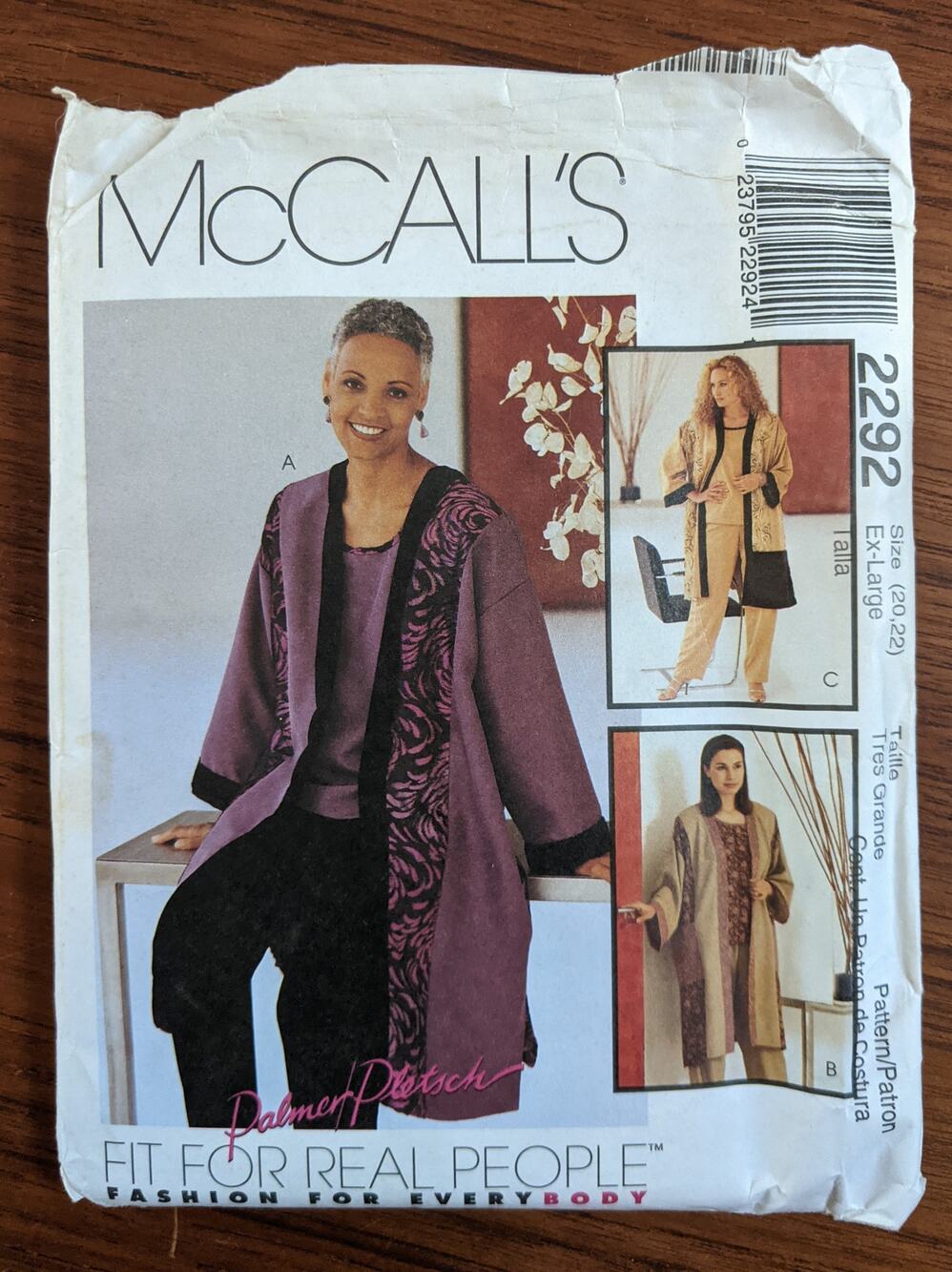 UNCUT McCall's Pattern 2292 Size 20 & 22